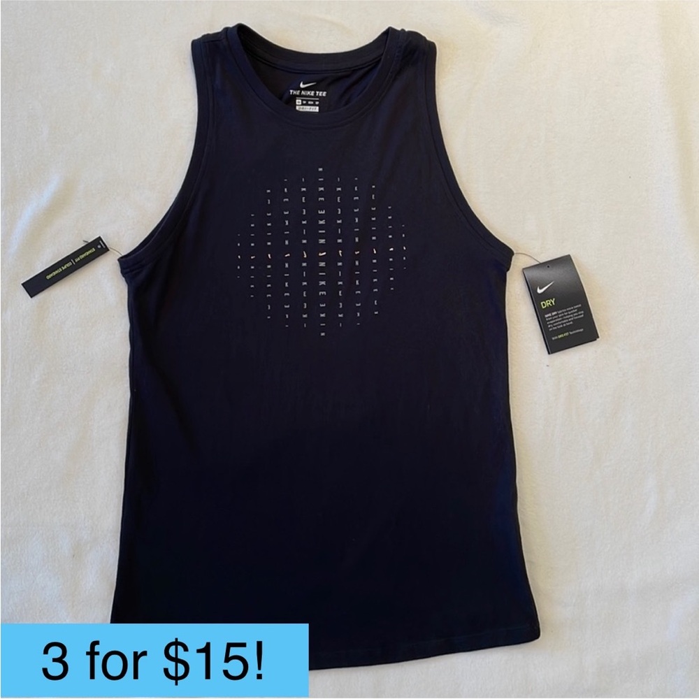 Nike NWT Black High Neck Dri Fit Tank Top XS